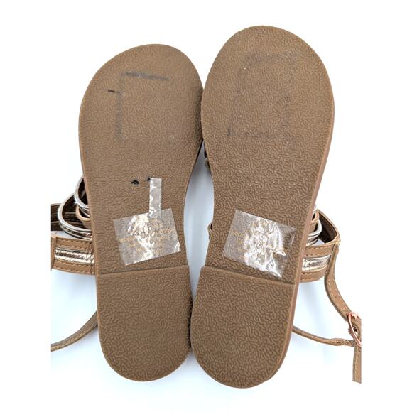 Kurt Geiger London Mini Delilah Strappy Sandal Women's Brown/Gold Size 5M EU37 - Picture 6 of 12